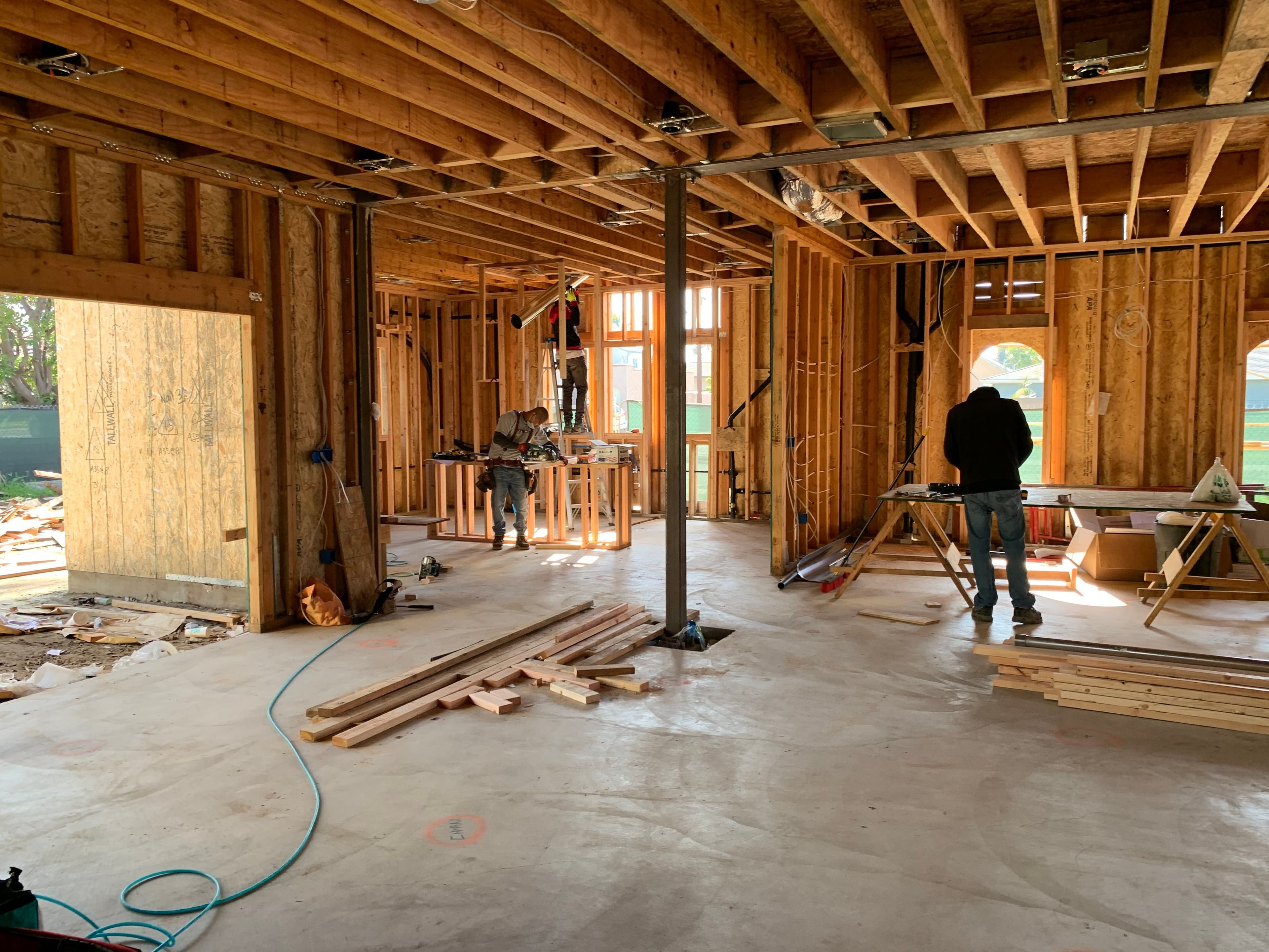 Construction crew on site